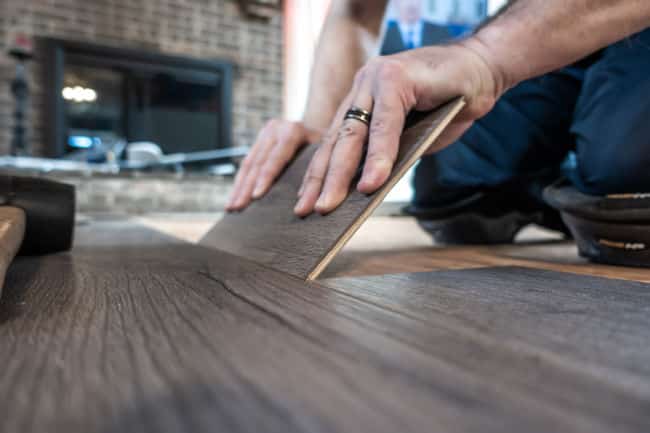 Luxury vinyl planks are a popular choice for a durable floor installation.